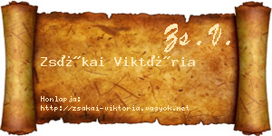 Zsákai Viktória névjegykártya